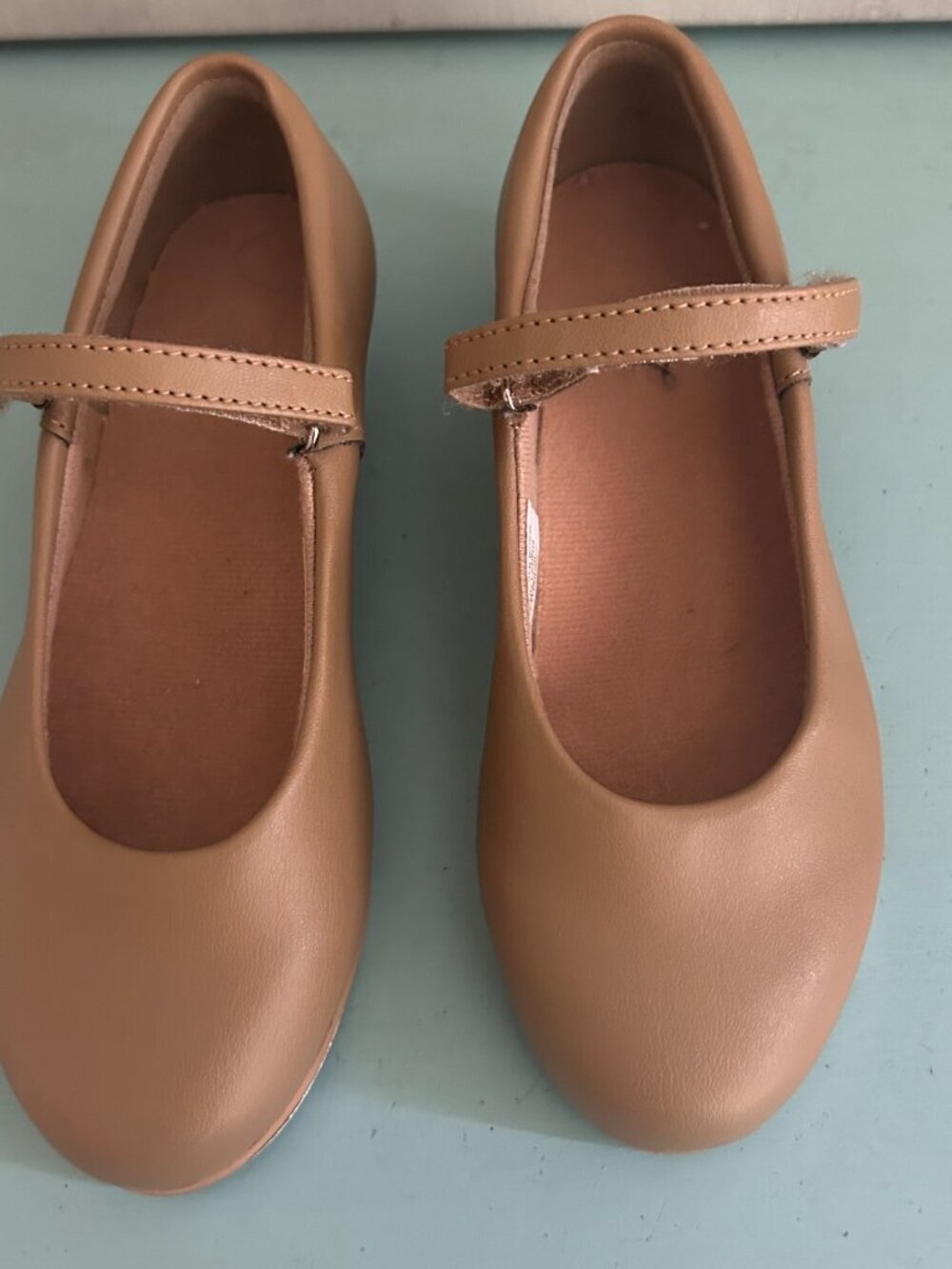 Leo Child Rhythm Tan Tap Shoe Size 10.5 Mary Jane Tap Shoe Dance Class - Picture 3 of 11